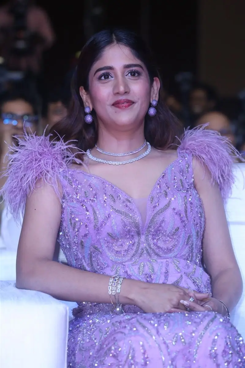 Telugu Girl Chandini Chowdary In Violet Gown